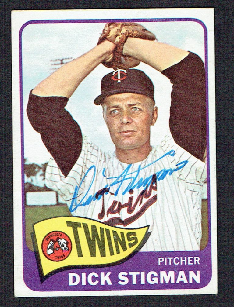 Dick Stigman #548 signed autograph auto 1965 Topps Baseball Trading Card
