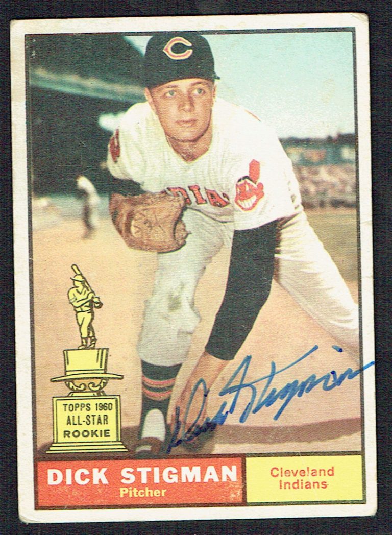 Dick Stigman #77 signed autograph auto 1961 Topps Baseball Trading Card