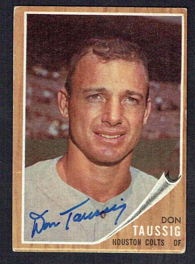 Don Taussig #44 signed autograph auto 1962 Topps Baseball Trading Card