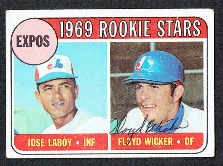 Floyd Wicker #524 signed autograph auto 1969 Topps Baseball Trading Card