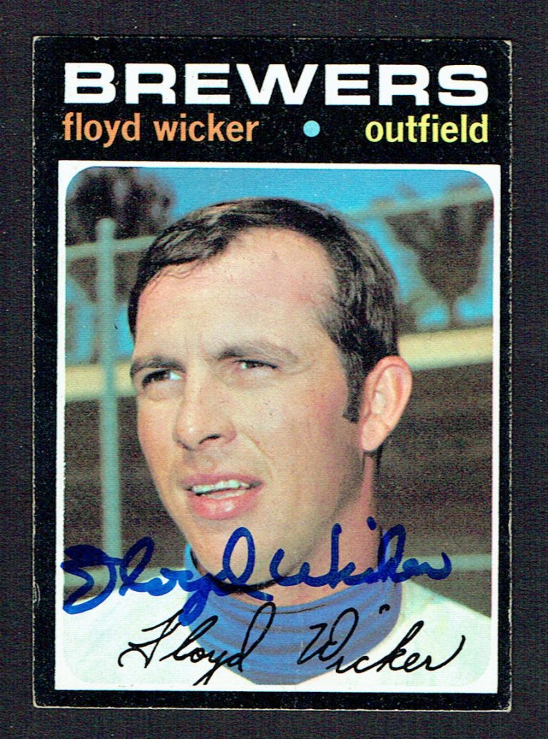 Floyd Wicker #97 signed autograph auto 1971 Topps Baseball Trading Card