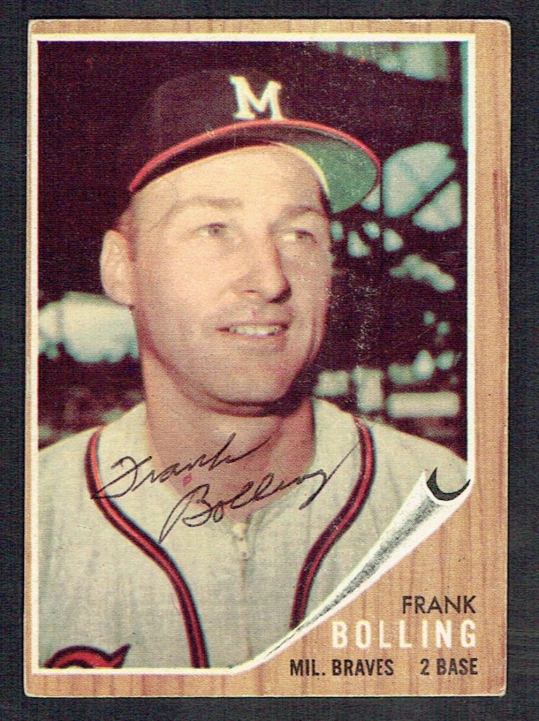 Frank Bolling #130 signed autograph auto 1962 Topps Baseball Trading Card