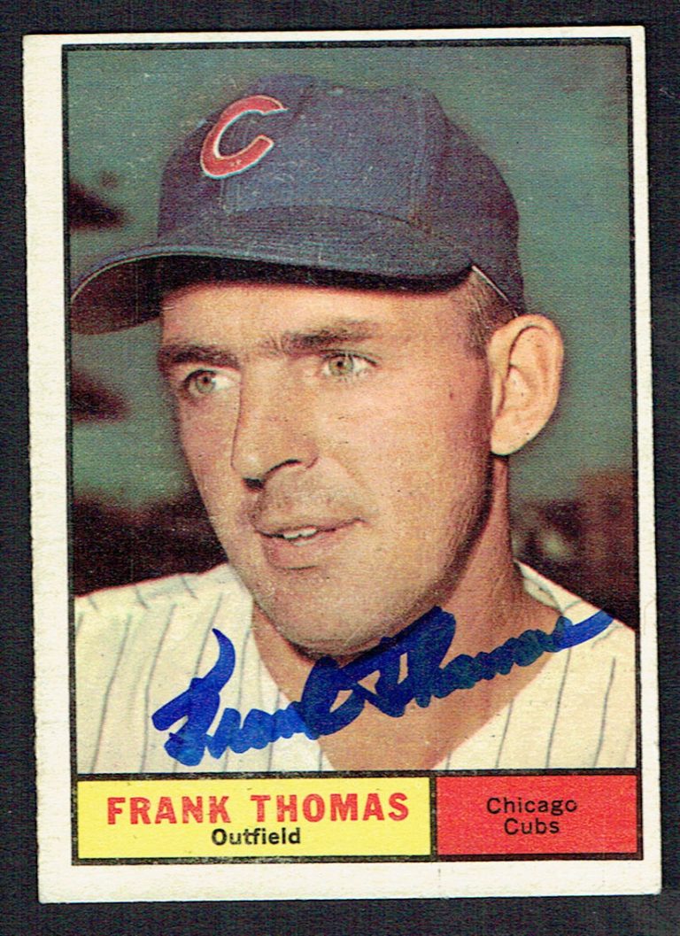 Frank Thomas #382 signed autograph auto 1961 Topps Baseball Trading Card