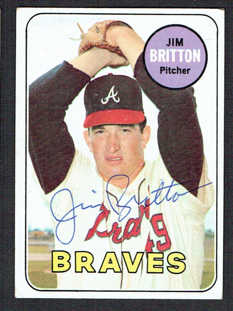 Jim Britton #154 signed autograph auto 1969 Topps Baseball Trading Card