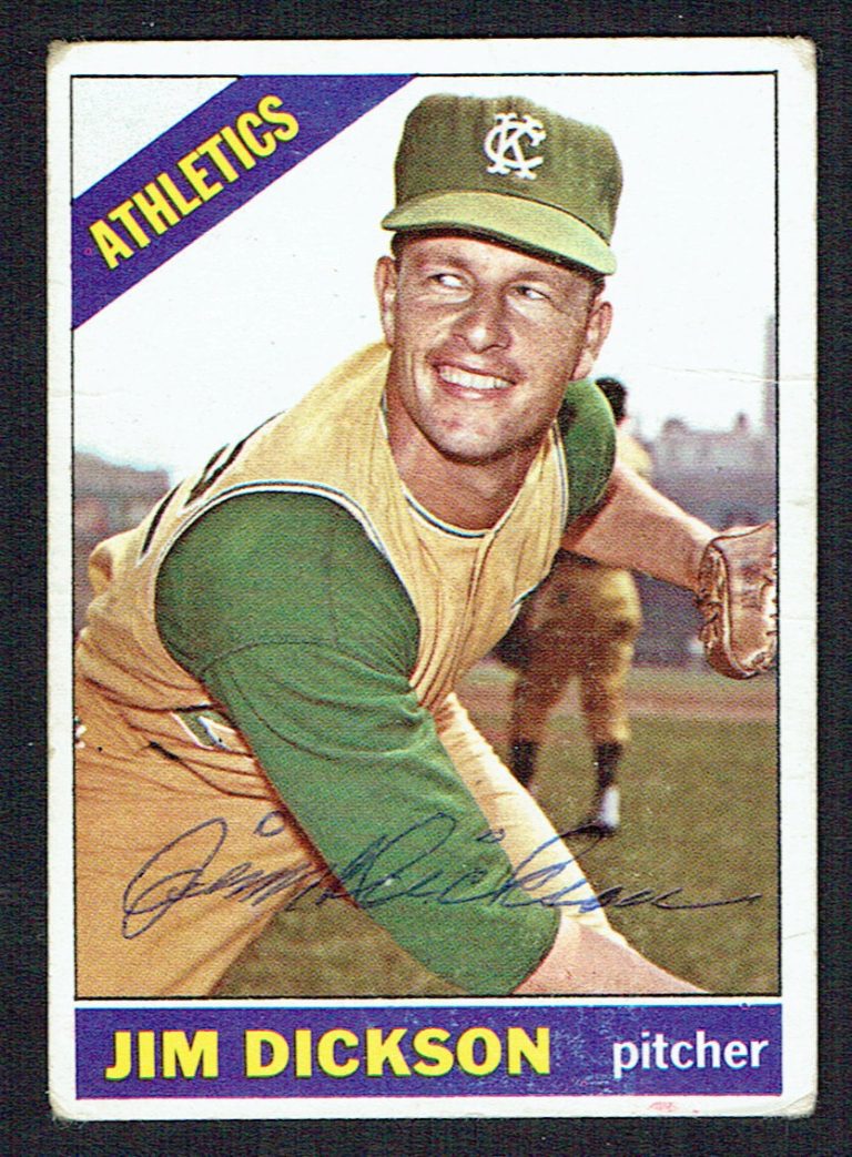 Jim Dickson #201 signed autograph auto 1966 Topps Baseball Trading Card