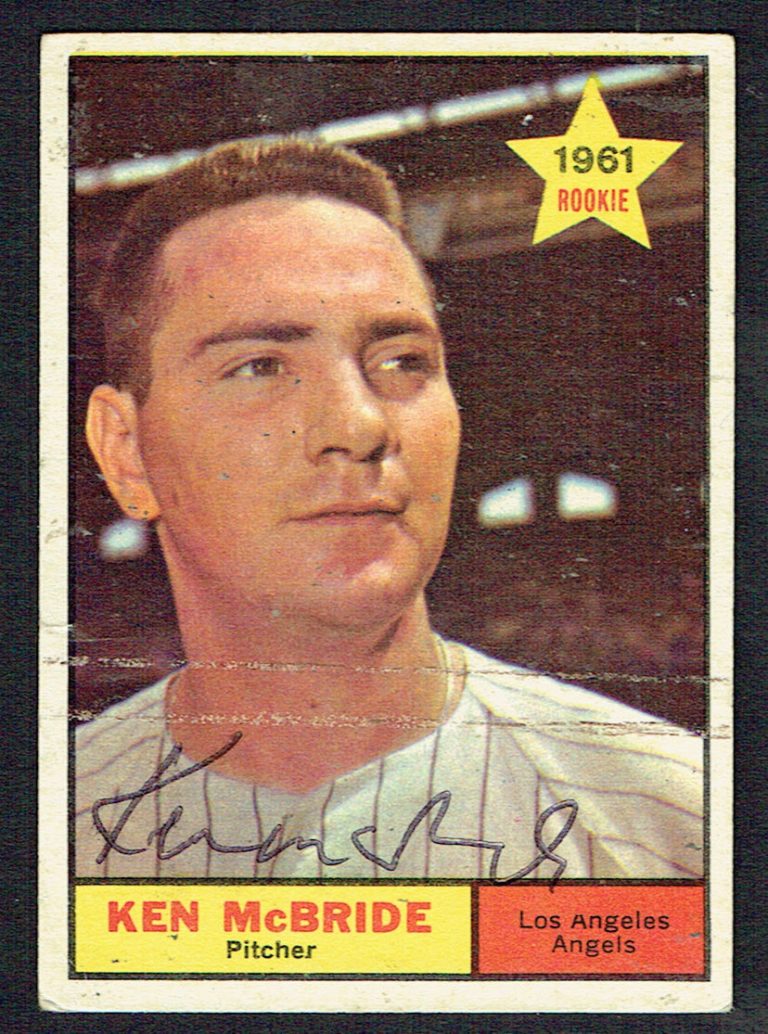 Ken McBride #209 signed autograph auto 1961 Topps Baseball Trading Card