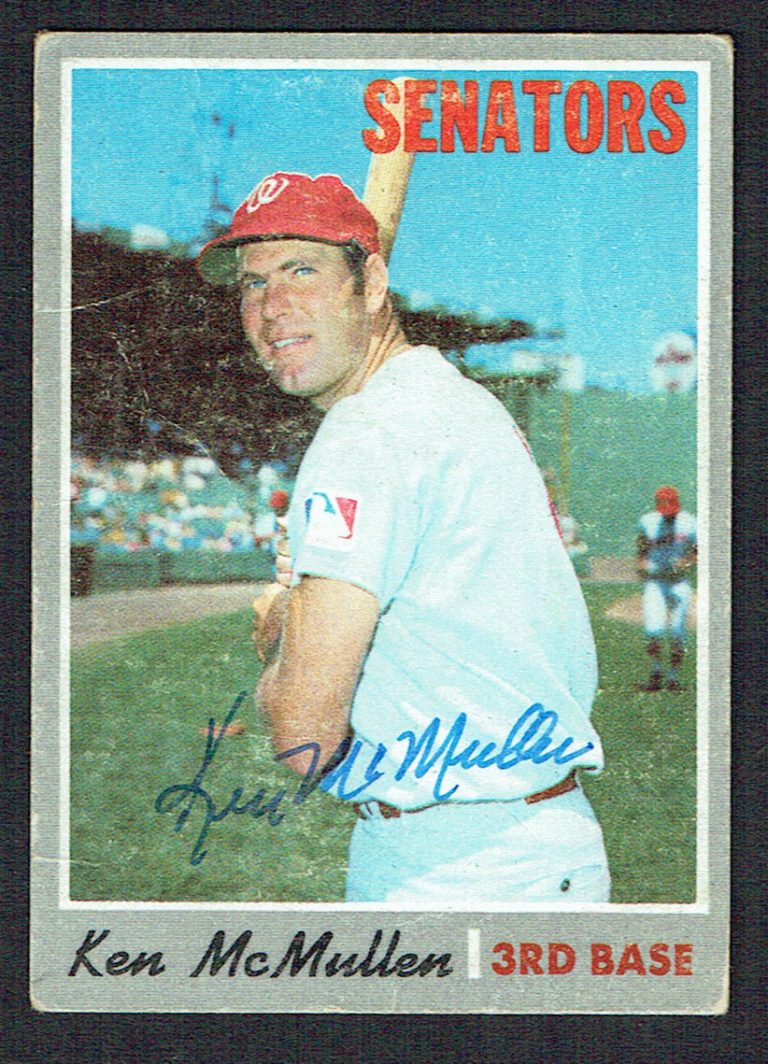 Ken McMullen #420 signed autograph auto 1970 Topps Baseball Trading Card
