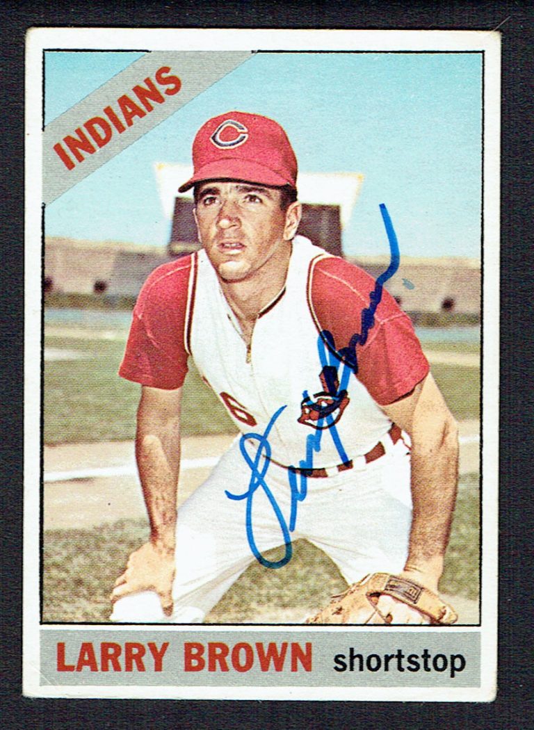 Larry Brown #16 signed autograph auto 1966 Topps Baseball Trading Card