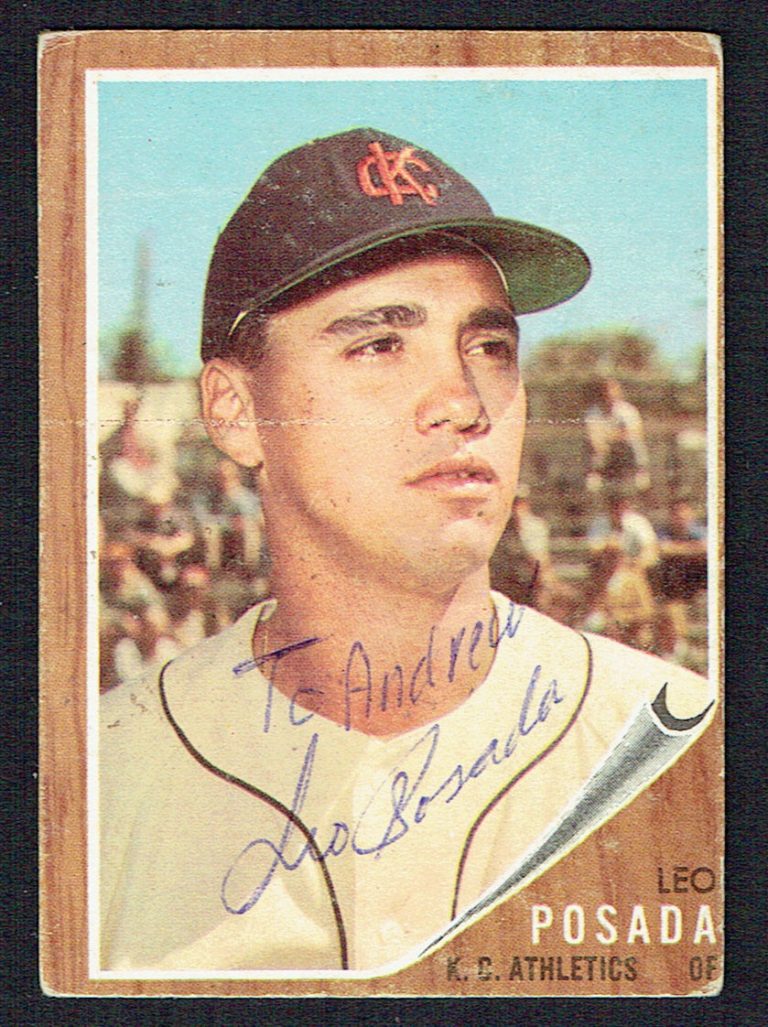 Leo Posada #168 signed autograph auto 1962 Topps Baseball Trading Card
