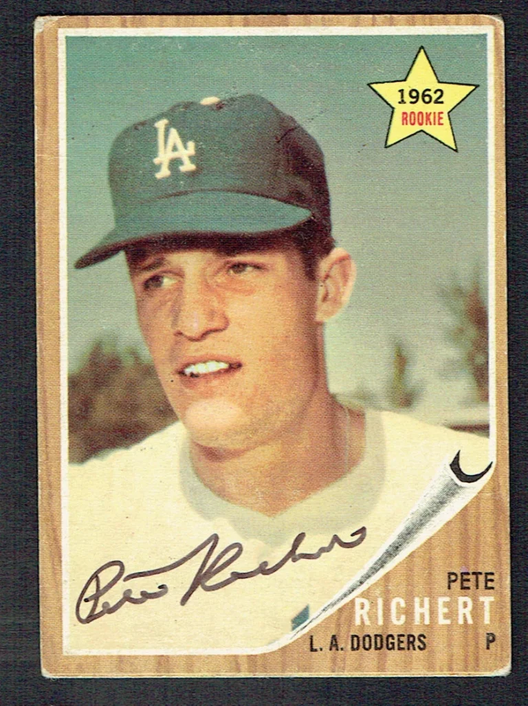 Pete Richert #131 signed autograph auto 1962 Topps Baseball Trading Card
