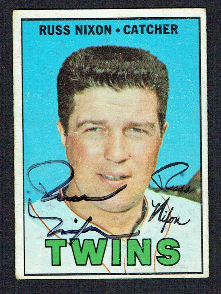 Russ Nixon #446 signed autograph auto 1967 Topps Baseball Trading Card