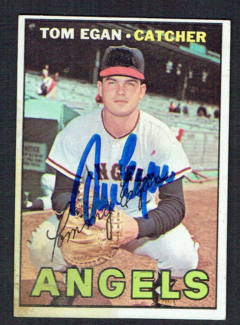 Tom Egan #147 signed autograph auto 1967 Topps Baseball Trading Card