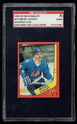 Michel Goulet #14 signed autograph auto 1982-83 McDonald's Card SGC Authentic