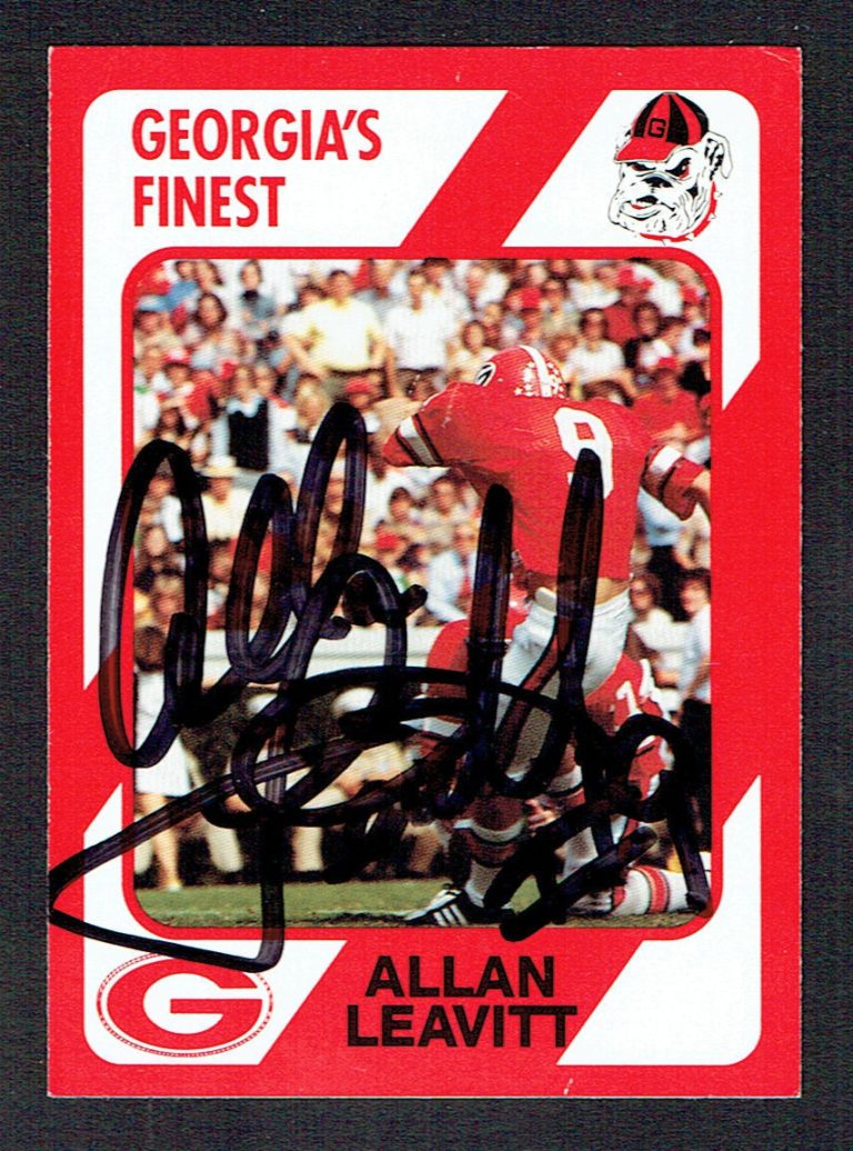 Allan Leavitt signed autograph 1989 Georgia's Finest Collegiate Collection Card