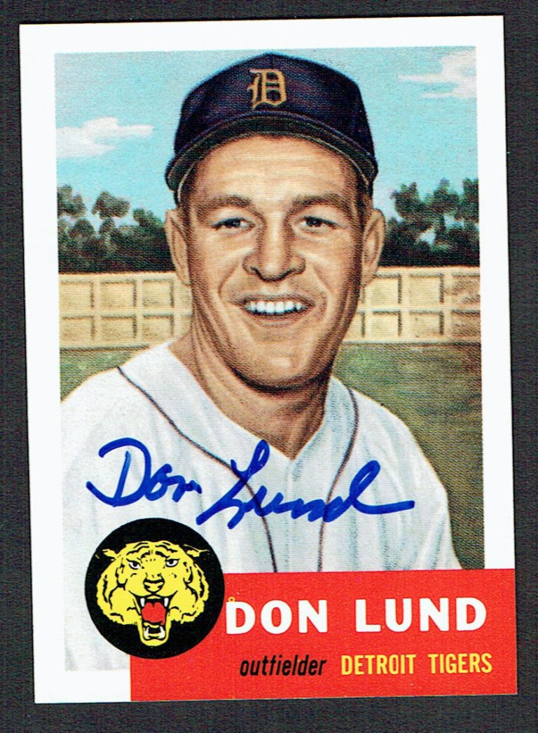 Don Lund (d. 2013) #277 signed autograph auto 1991 Topps 1953 Archives Card