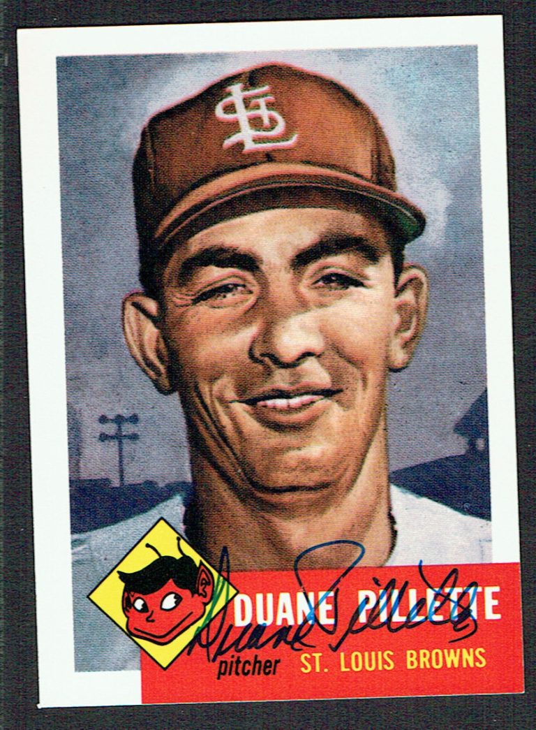 Duane Pillette (d 2011) #269 signed autograph auto 1991 Topps 1953 Archives Card