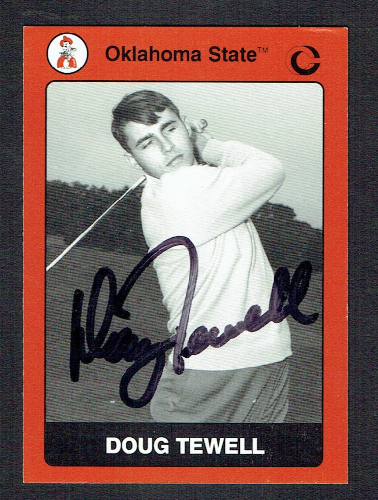 Doug Tewell signed autograph 1991 Oklahoma State Collegiate Collection Card