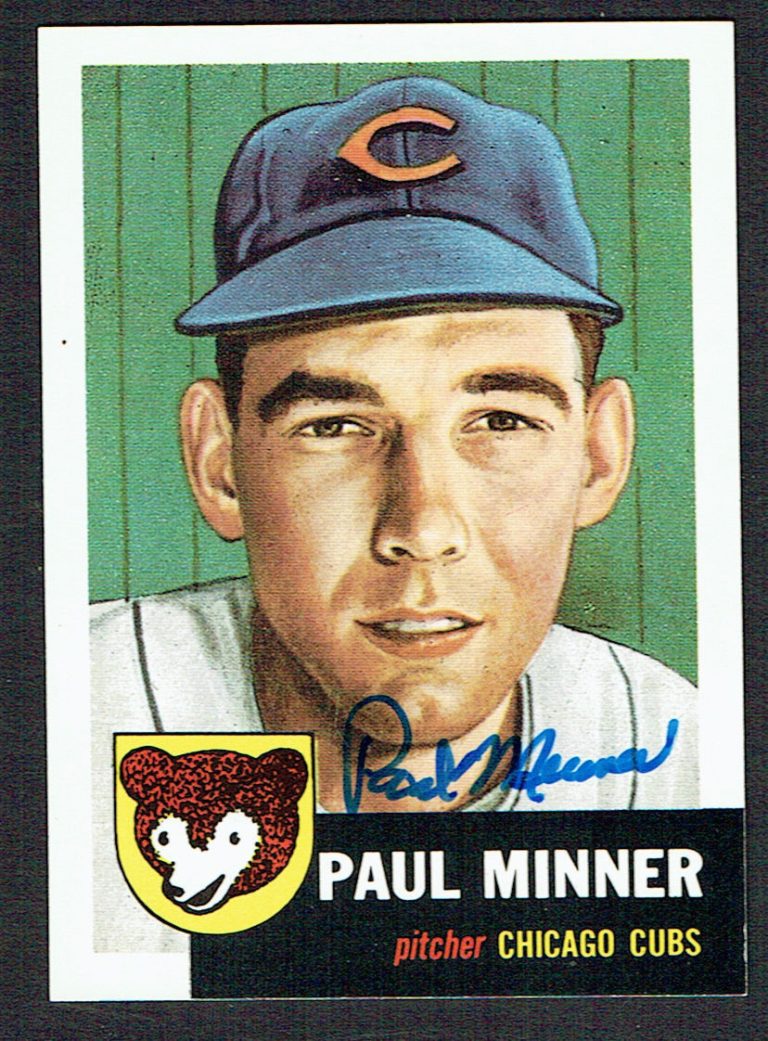 Paul Minner (d. 2006) #92 signed autograph auto 1991 Topps 1953 Archives Card