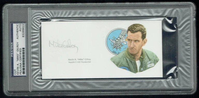 Kevin A. Mike Gilroy signed autograph auto cut from Litho PSA/DNA Slabbed