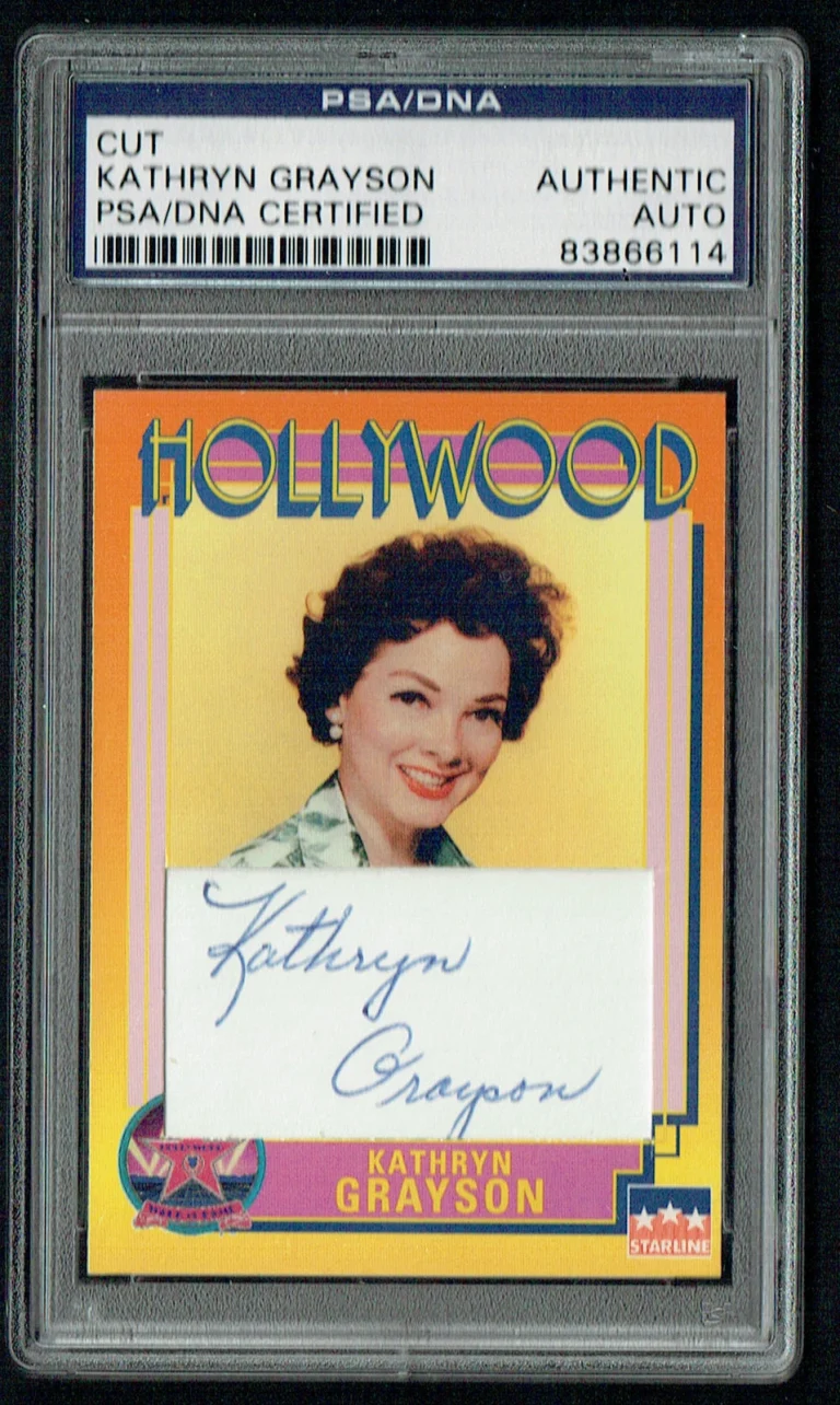 Kathryn Grayson d. 2010 signed autograph Custom Card Hollywood Walk of Fame PSA