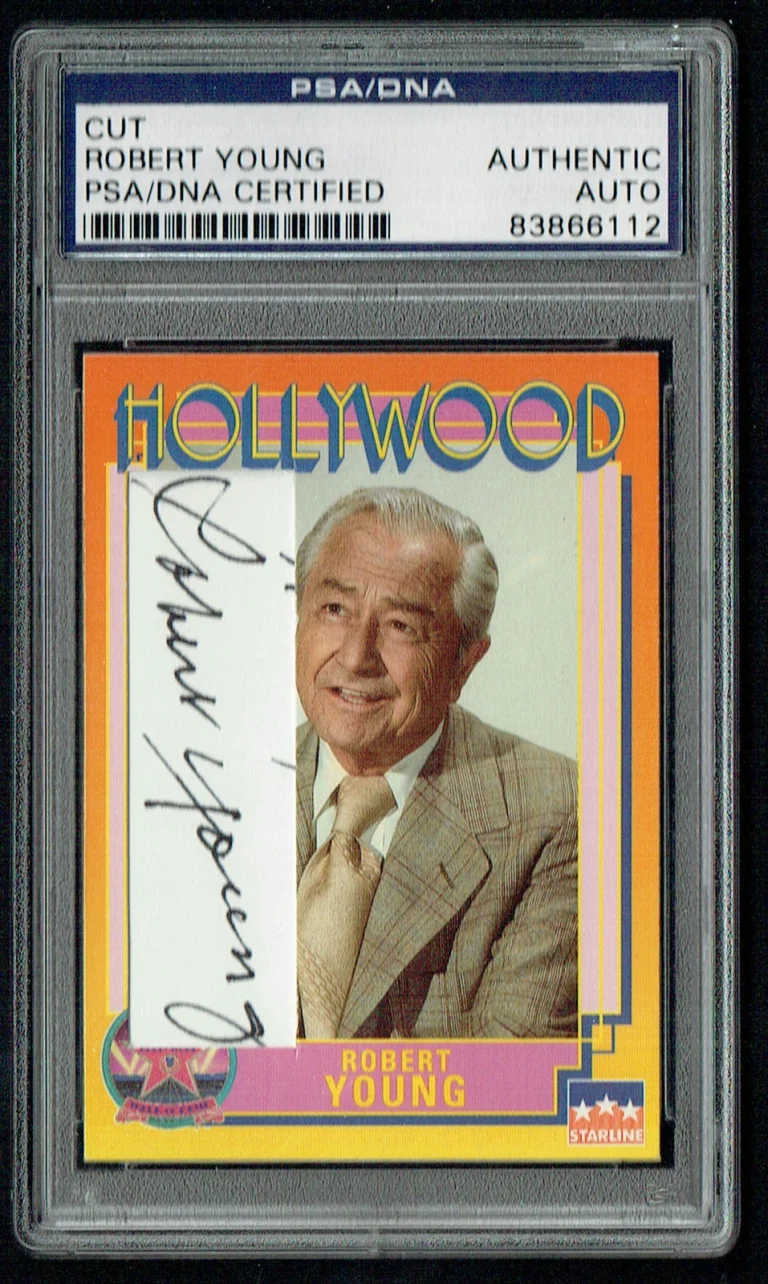 Robert Young d 1998 signed autograph Custom Card Hollywood Walk of Fame PSA Slab