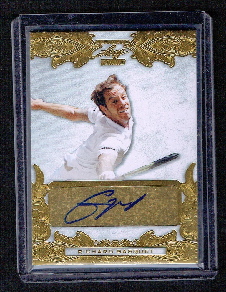 Richard Gasquet BA-RG1 signed autograph 2015 Leaf Ultimate Tennis Gold Auto 7/10