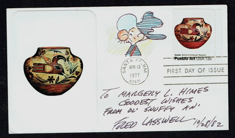 Fred Lasswell (d. 2001) signed autograph Cartoonist Barney Google & Snuffy Smith