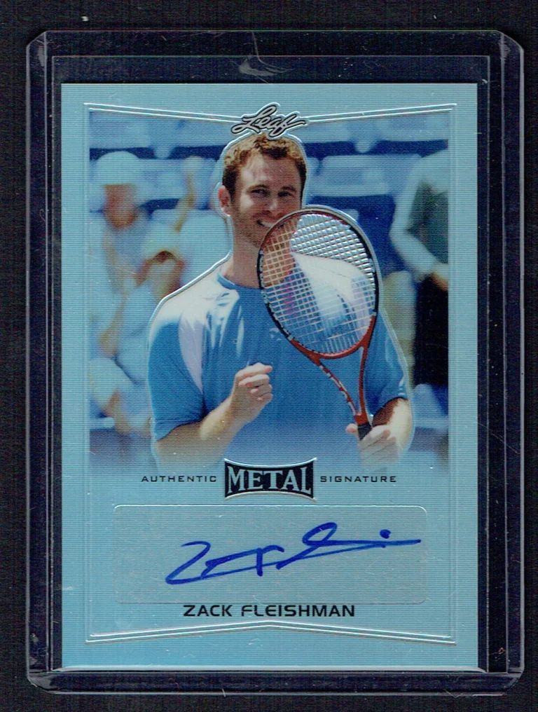 Zack Fleishman signed autograph auto 2016 Leaf Metal Tennis Trading Card