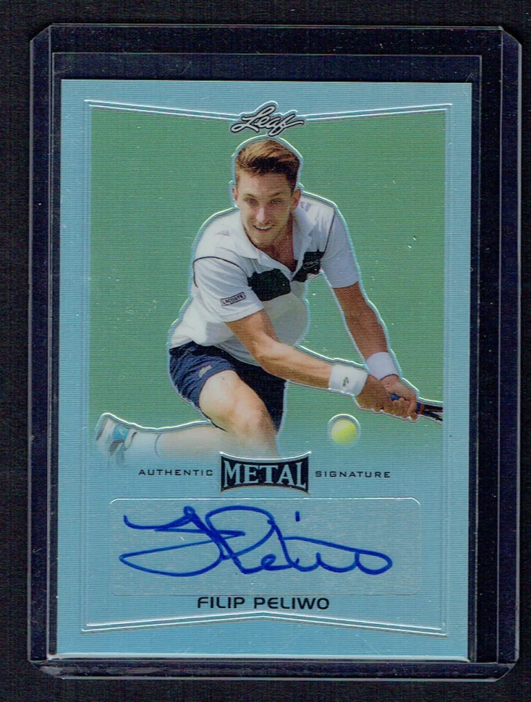 Filip Peliwo signed autograph auto 2016 Leaf Metal Tennis Trading Card