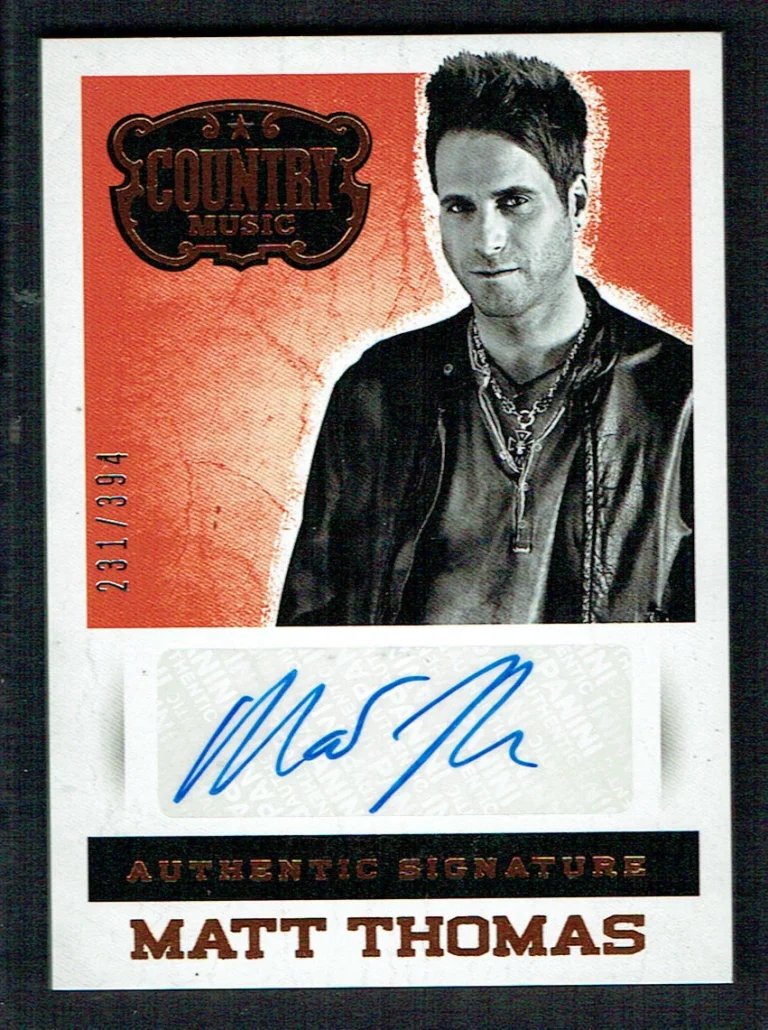 Matt Thomas signed autograph auto 2014 Panini Country Music Trading Card 231/394