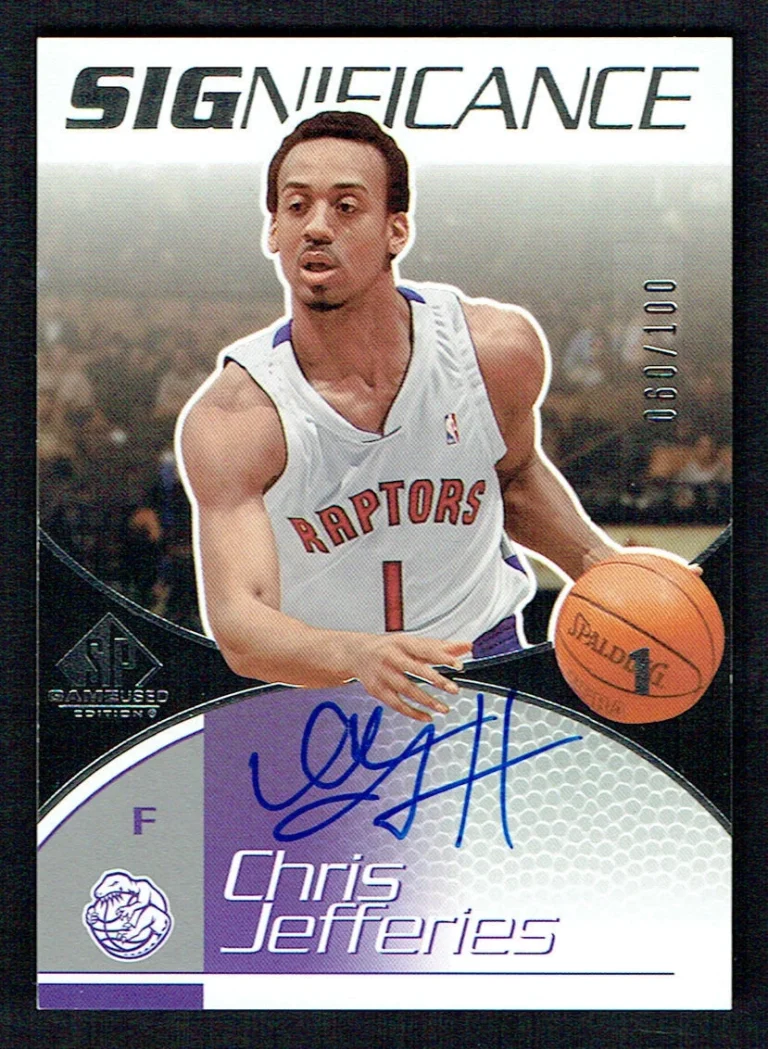 Chris Jefferies signed autograph auto 2003 Upper Deck SP Significance 60/100