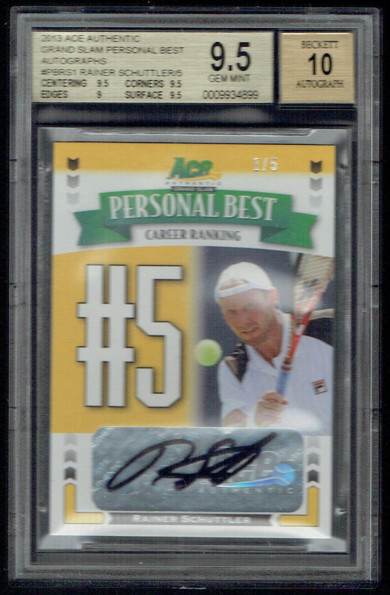 Rainer Schuttler signed autograph auto 2013 Ace Authentic Grand Slam 1/5 BAS 9.5