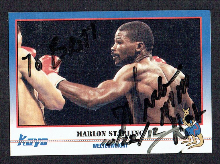 Marlon Starling #195 signed autograph auto 1991 KAYO Boxing Trading Card