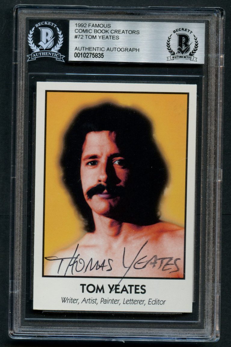 Tom Yeates #72 signed autograph auto 1992 Famous Comic Book Creators Card BAS
