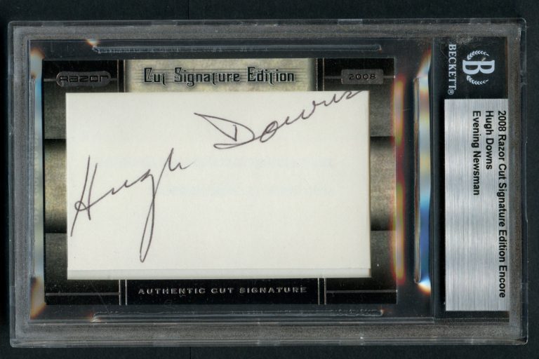 Hugh Downs Evening Newsman signed autograph auto 2008 Razor Cut Signature Encore