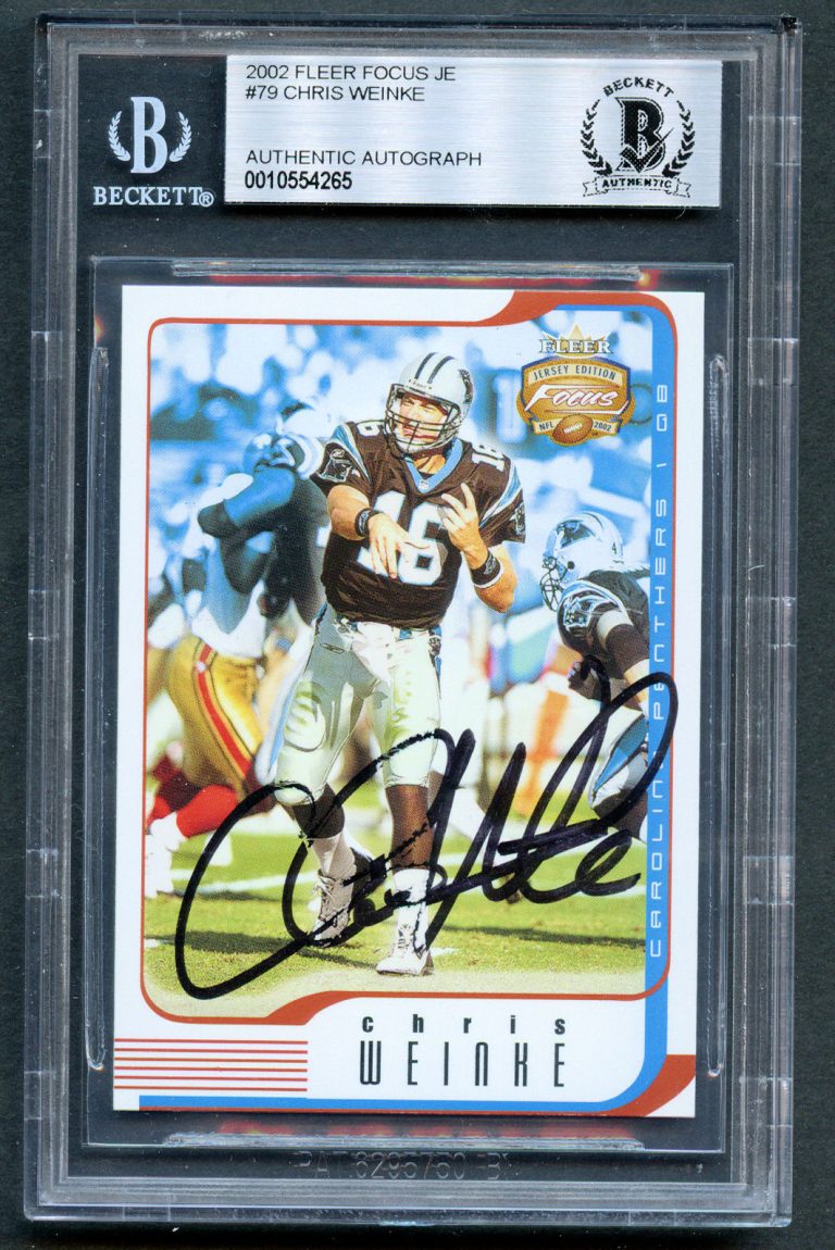 Chris Weinke signed autograph auto 2002 Fleer Focus Football Trading Card BAS