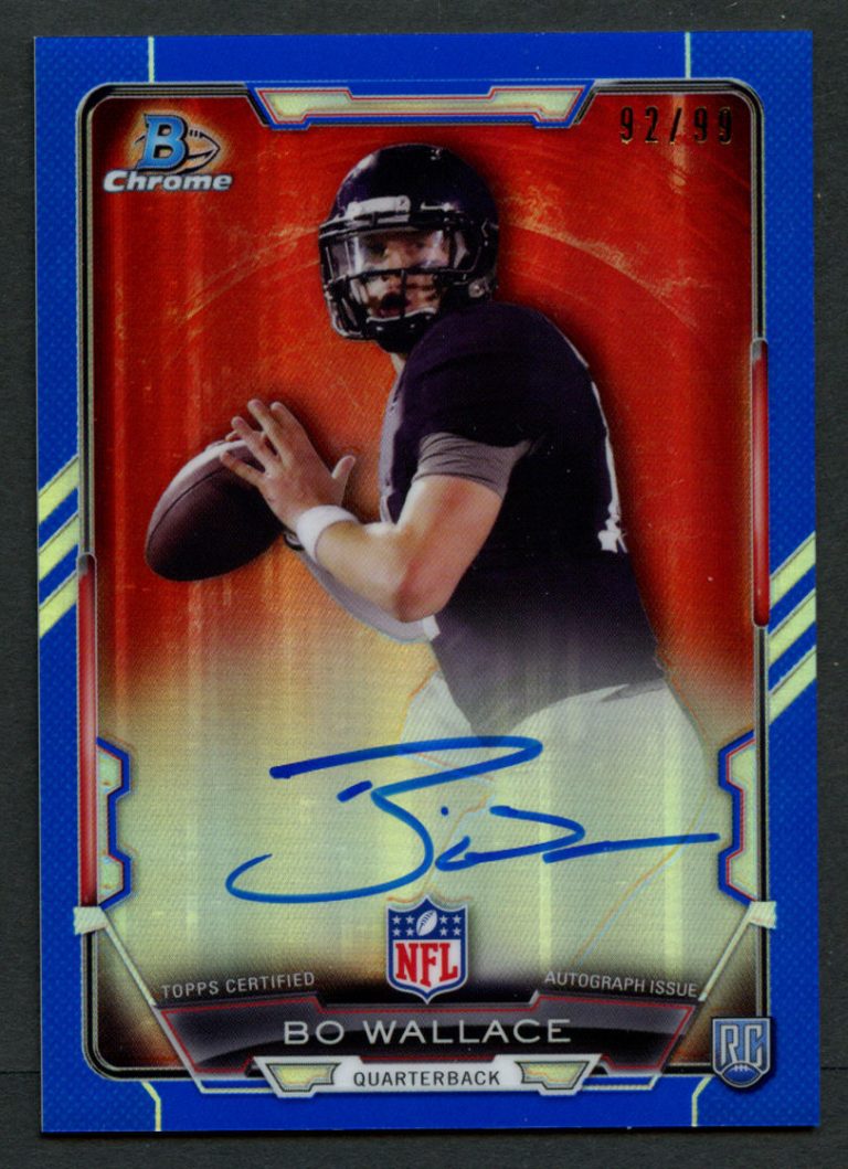 Bo Wallace #RCRA-BW signed autograph auto 2015 Bowman Chrome Refractor 92/99