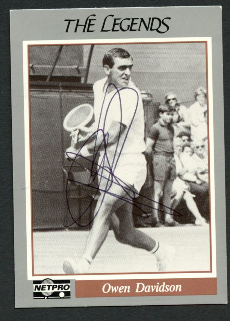 Owen Davidson #6 signed autograph auto 1991 NetPro Legends Tennis Card