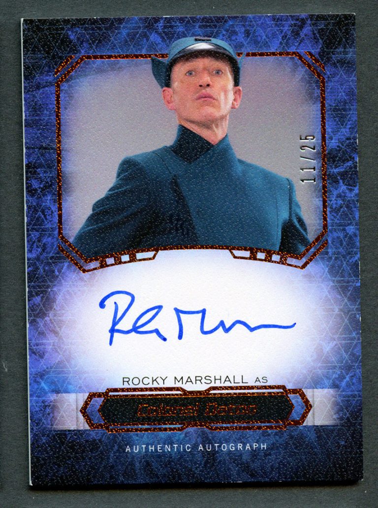 Rocky Marshall as Colonel Datoo signed auto 2016 Topps Star Wars Mastework 11/25