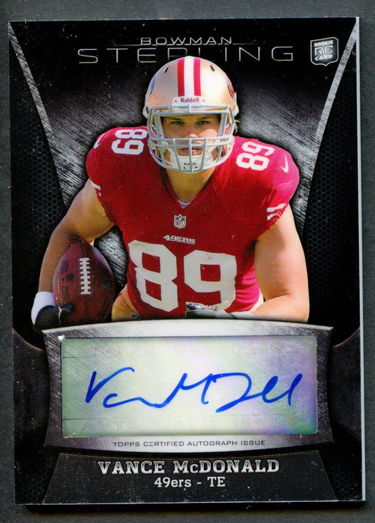 Vance McDonald signed autograph auto 2013 Topps Bowman Sterling Football Card