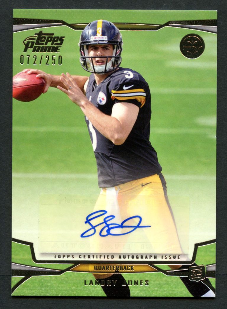 Landry Jones #111 signed autograph auto 2013 Topps Prime Rookie Card 72/250