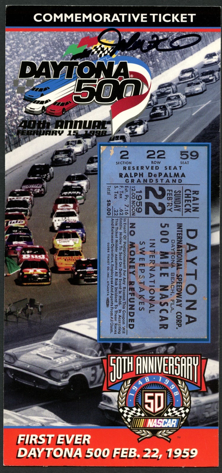 Michael Waltrip signed autograph auto First Ever DAYTONA Commemorative Ticket