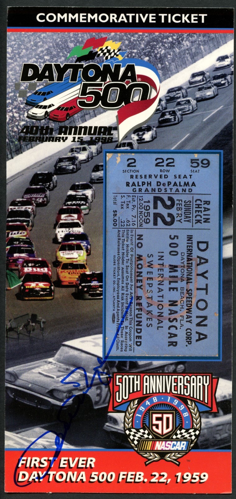 Derrike Cope signed autograph auto First Ever DAYTONA Commemorative Ticket