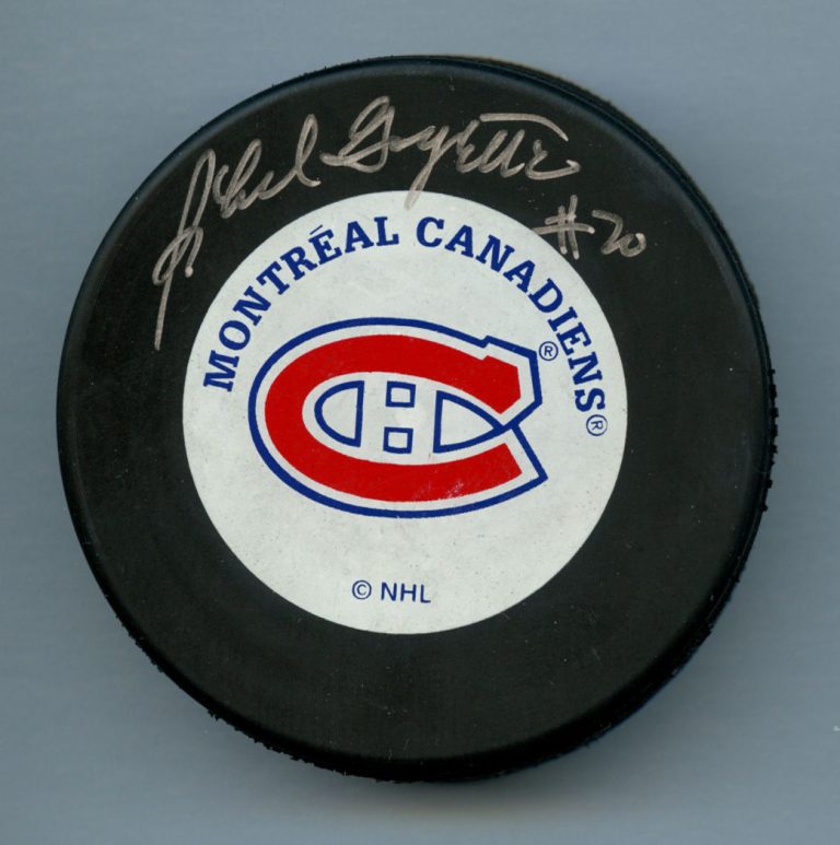 Phil Goyette signed autograph auto Official NHL Montreal Canadiens Puck