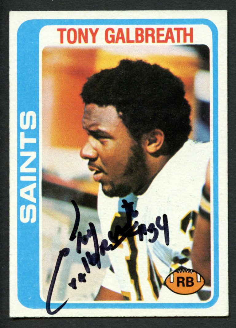 Tony Galbreath #408 signed autograph auto 1978 Toops Football Trading Card