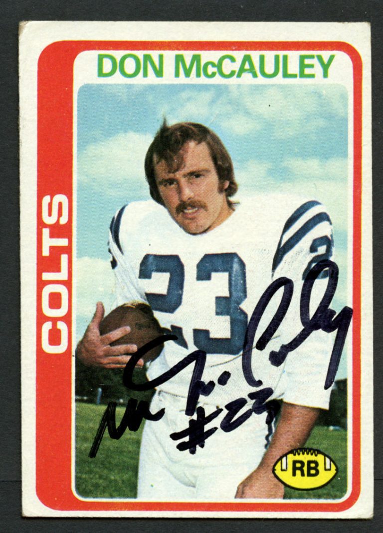 Don McCauley #478 signed autograph auto 1978 Toops Football Trading Card