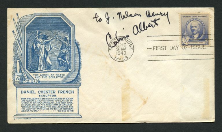 Calvin Albert (d. 2007) signed autograph auto First Day Cover Sculptor PC048