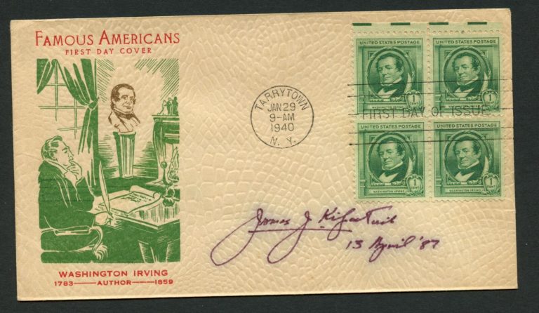 James Kilpatrick (d. 2010) signed autograph Frist Day Cover Author Writer PC038