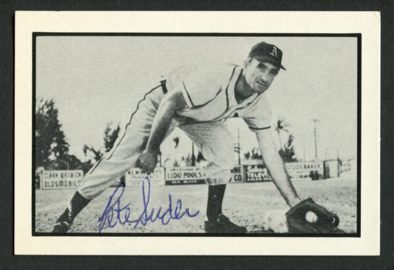Pete Suder #8 signed autograph auto 1983 B.G.H.L.I. Bowman Baseball Card
