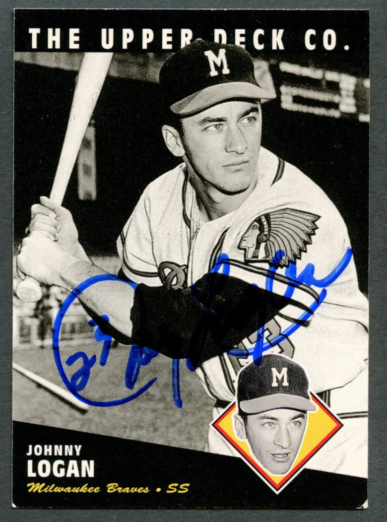 Johnny Logan #83 signed autograph auto 1994 Upper Deck Co. BAT Baseball Card